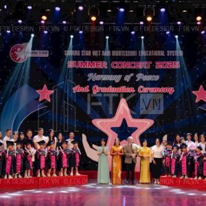 Thi công sân khấu tốt nghiệp trường mầm non Shinning Star